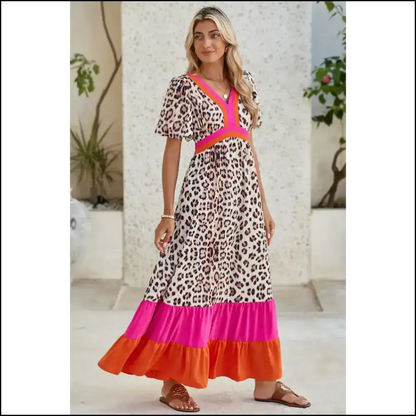 Leopard Print Maxi Dress: so Bright Pink it Roars! 🐆💖 Dresses