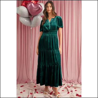 Red Dahlia Velvet Dress: so Comfy Youll Forget Pants Exist! Needful Things Evergreen / s Maxi Dresses