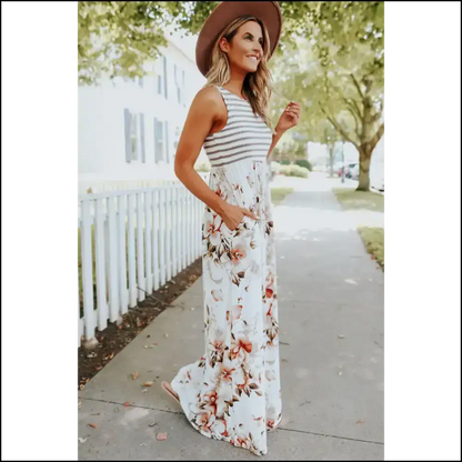 White Boho Stripes Dress: from Garden Stroll to Total Stunner 🌼 Maxi Dresses