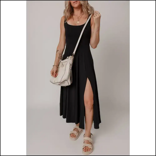 Needful Things: Chic Black Sleeveless Midi Dress Dangerously Flattering 🖤 / s Dresses