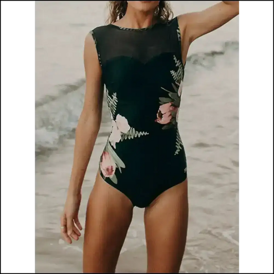 Chic Cutout Printed Swimwear: Making Waves and Drawing Attention! 🌊✨ - Teal / s - One-piece
