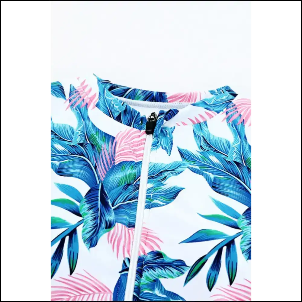 Mermaid Vibes: Rock our Chic Printed Notched Swimwear and Slay! - One-piece