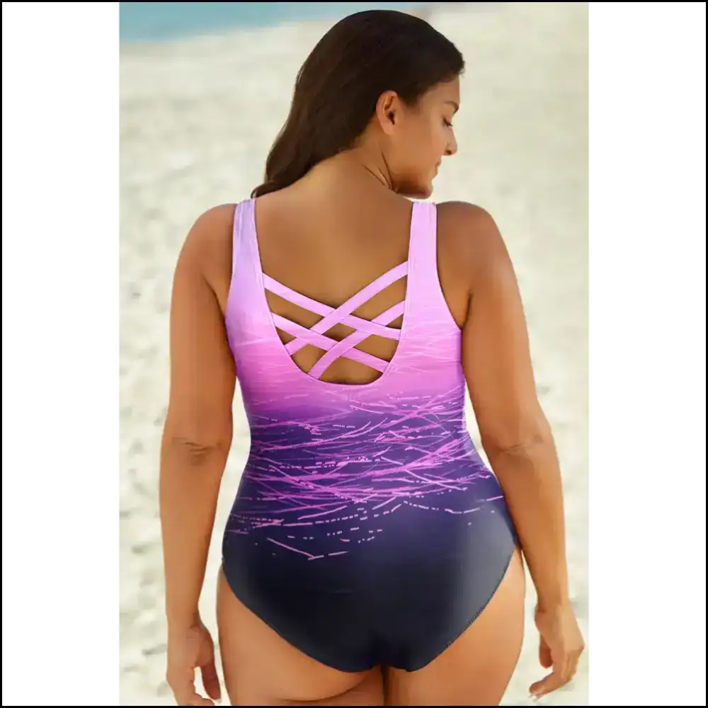 Make Waves in Style: Sassy Tie Dye Crisscross Mermaid Magic! 🧜‍♀️💦 one Piece
