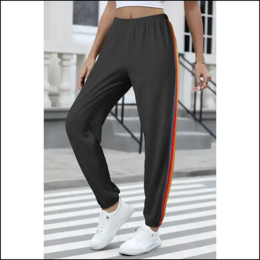 Dark Grey Rainbow Pants: Couch to Club 🌈 Needful Things - s - Pants