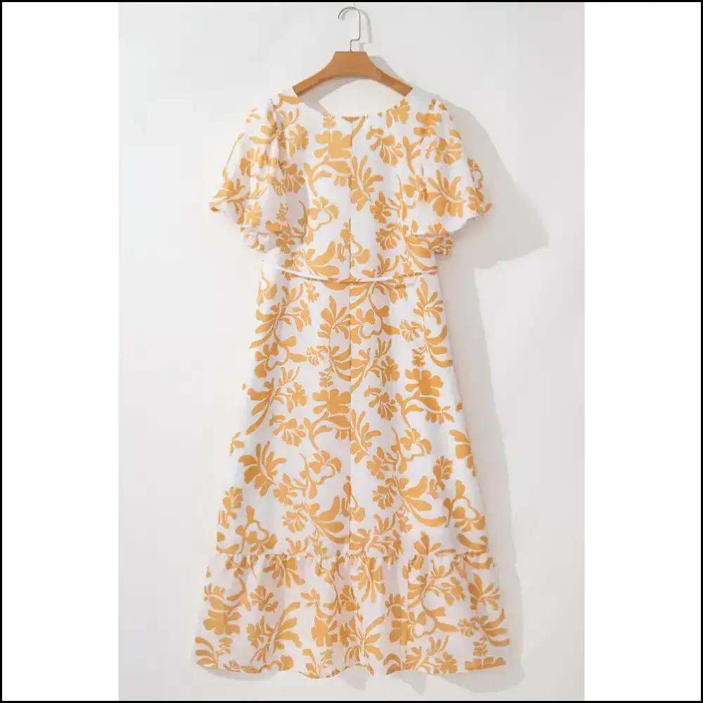 Apricot Floral Maxi Dress: Finally a Dress that Likes your Thighs! Needful Things. 🍑 - Plus Size Dresses