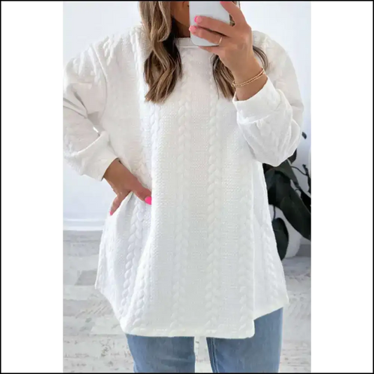 Chic White Top: Finally a Long Sleeve that Fits! 😇 Needful Things / 1x Plus Size Tops