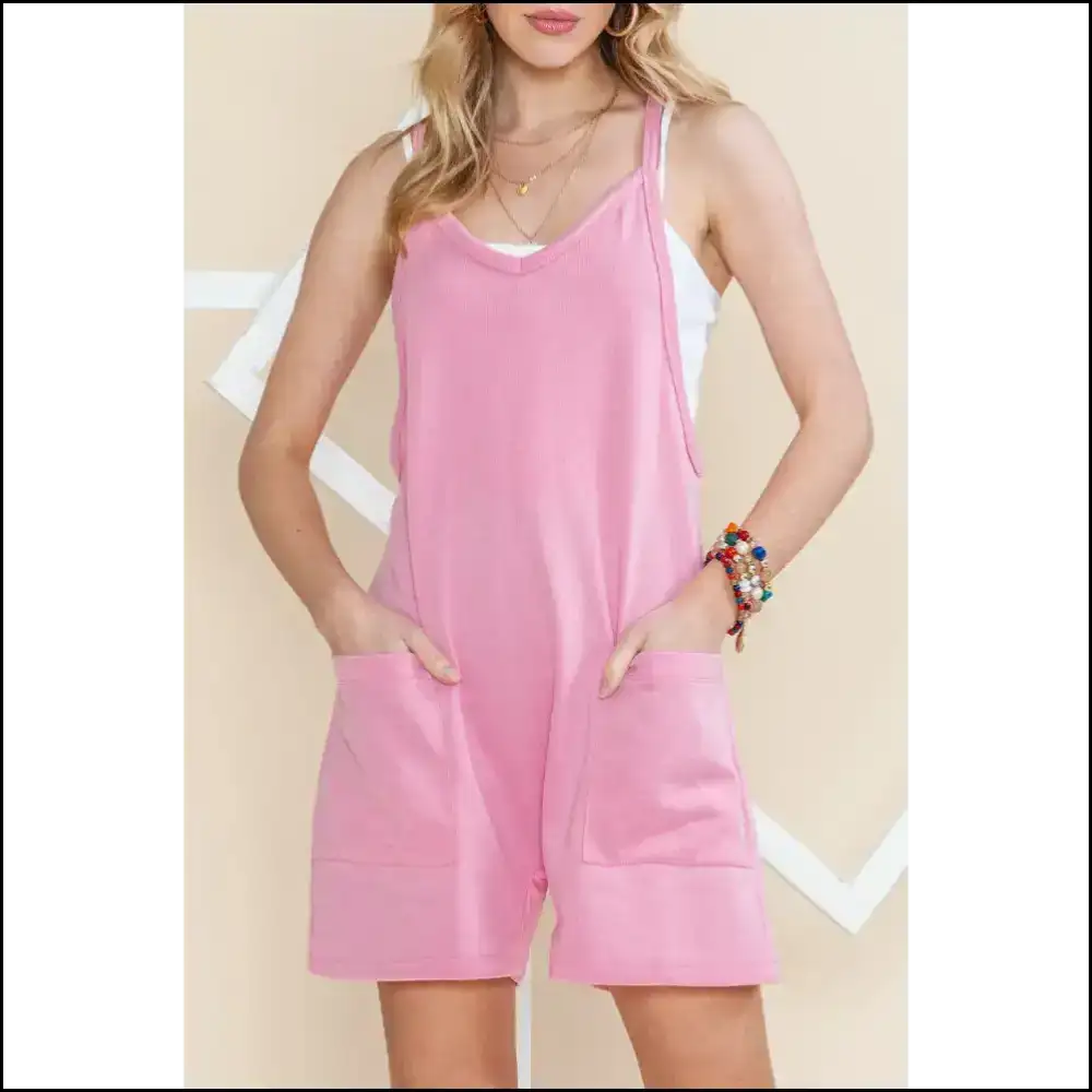 Needful Things: Chic Pink Spaghetti Strap Romper Goddess 💖 / s Rompers