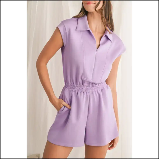Orchid Bouquet Cap Sleeve Zipper Romper: One-piece Wonder Zero-piece Effort 😂 Needful Things - s - Rompers