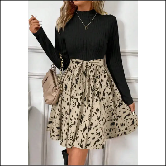 Black Ribbed Knit Dress: Goddess Mode Activated 🖤 / s Short Dresses