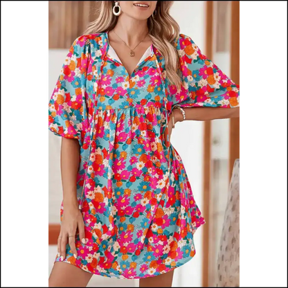 Sky Blue Boho Dress: Bohemian Rhapsody in (Cute!) / s Short Dresses