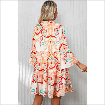 Boho Chic Green Ethnic Print Mini Dress: Dress Like you Own the Joint 👗 Needful Things Short Dresses