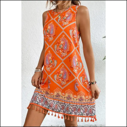 Boho Chic Orange Dress: Prepare for Maximum Tan! 🍊 Needful Things Short Dresses
