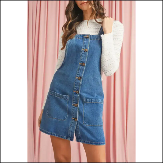 Dusk Blue Denim Dress: from Drab to Fab in Needful Things! 👗💙 / s Short Dresses