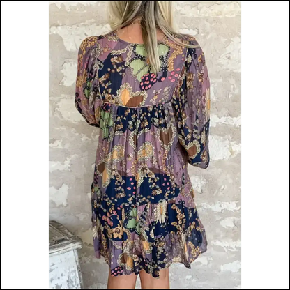 Purple Boho Floral Print: Dress so Good It’s Almost Illegal 😈 Short Dresses