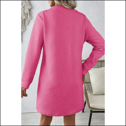 Gray Textured Long Sleeve: Dress to Impress (even your Ex) 😈 Needful Things Short Dresses