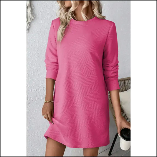 Gray Textured Long Sleeve: Dress to Impress (even your Ex) 😈 Needful Things Short Dresses