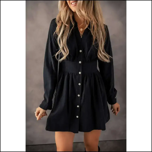 Black Buttoned High Waist Dress: Prepare for Slayage Gorgeous! 😉 Needful Things Short Dresses