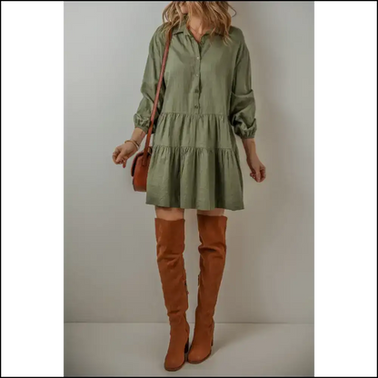 Jungle Green Puff Sleeve Dress: my Closet’s Gone Wild 🤪 Short Dresses