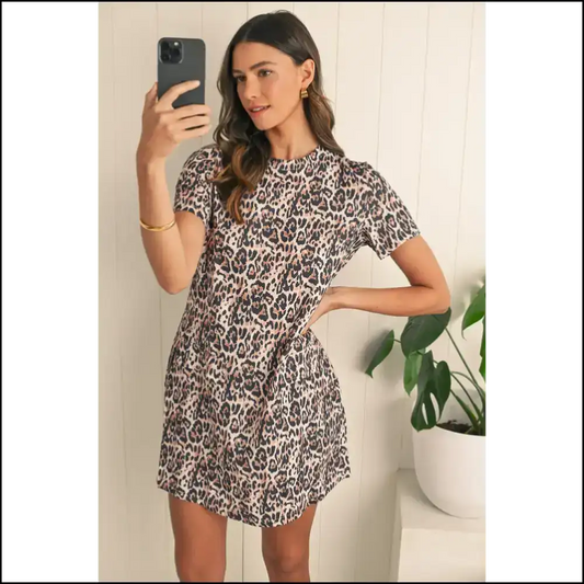 Needful Things: Brown Leopard Print Dress – so Wild it has Pockets! 🐆 - s - Short Dresses
