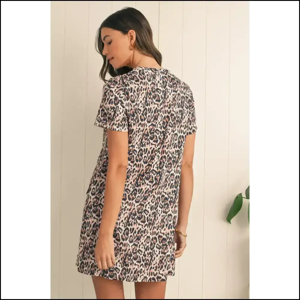Needful Things: Brown Leopard Print Dress – so Wild it has Pockets! 🐆 - Short Dresses