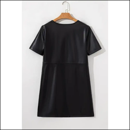 Black Faux Leather Mini Dress: so Chic it Hurts 🖤 Needful Things - Short Dresses