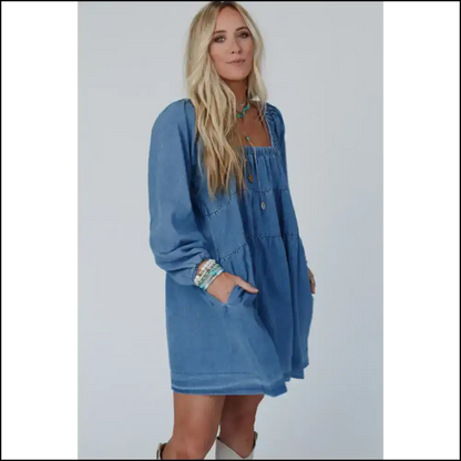 Dusk Blue Mini Dress: so Loose It’s Basically Legal Nudity 😈 Short Dresses