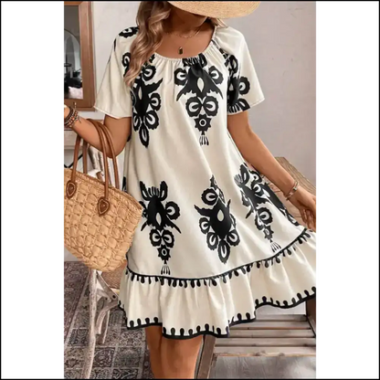 Needful Things: Ruffle Mini Dress ?Boho Sass Explosion 💥 Short Dresses