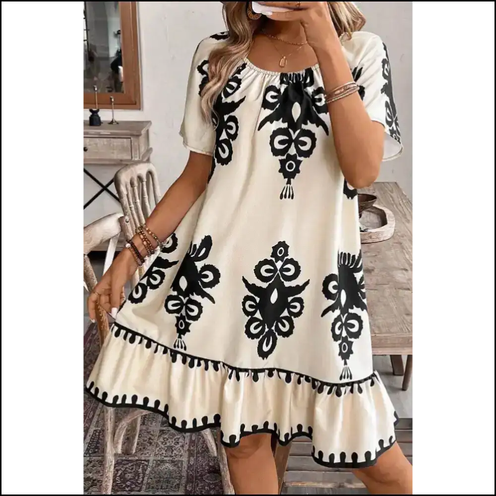 Needful Things: Ruffle Mini Dress ?Boho Sass Explosion 💥 Apricot / s Short Dresses