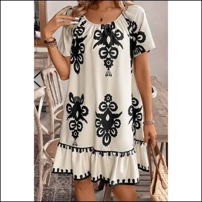 Needful Things: Ruffle Mini Dress ?Boho Sass Explosion 💥 Short Dresses