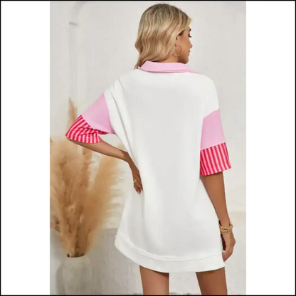 Pink Stripe Mini Dress: Preppy and Ready to Party 🥳 Short Dresses