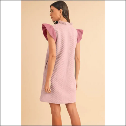 Pink Textured Puff Mini Dress: so Cute it Hurts 💖 Needful Things Short Dresses