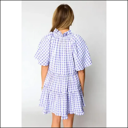 Plaid Frill Tiered Mini Dress: Dangerously Cute Needful Things - Short Dresses