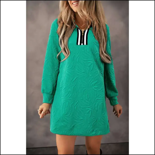 Sea Green Jacquard Mini Dress: Sexy Needful Things Approved! 👗💚 - Short Dresses