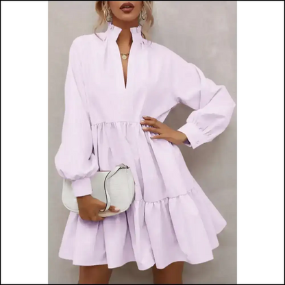 Pink Frill Dress: Neckline Chic! Needful Things 😉 / s Short Dresses