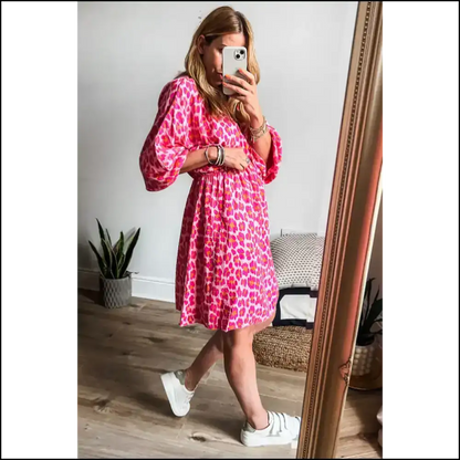 Needful Things: Chic Pink Leopard Dress – so Wild it Roars! 🐆 Short Dresses