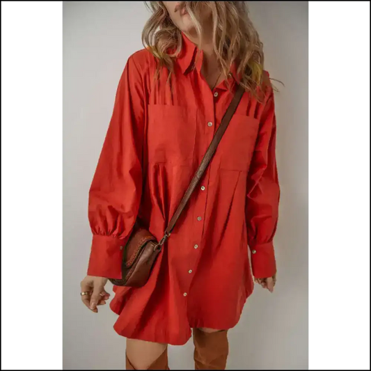 Tomato Red Bishop Sleeve Dress: so Hot It’s Ketchup! 🍅 Needful Things / s Short Dresses