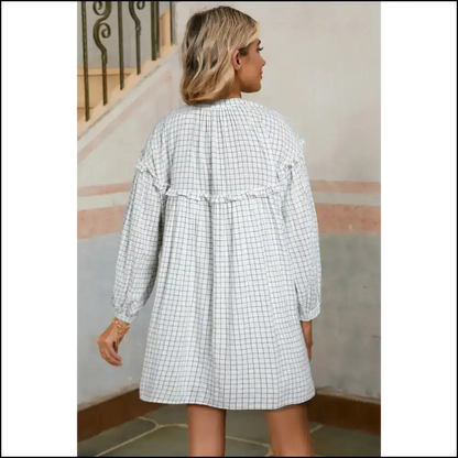 Charming White Plaid Dress: not to Cause Tan Lines (maybe) Short Dresses