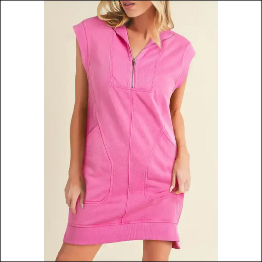 Bonbon Zipped Collar Dress: too Cute to Function 😜 Needful Things / s Short Dresses