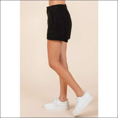 Tweed Chic Classic Shorts with Side Pockets