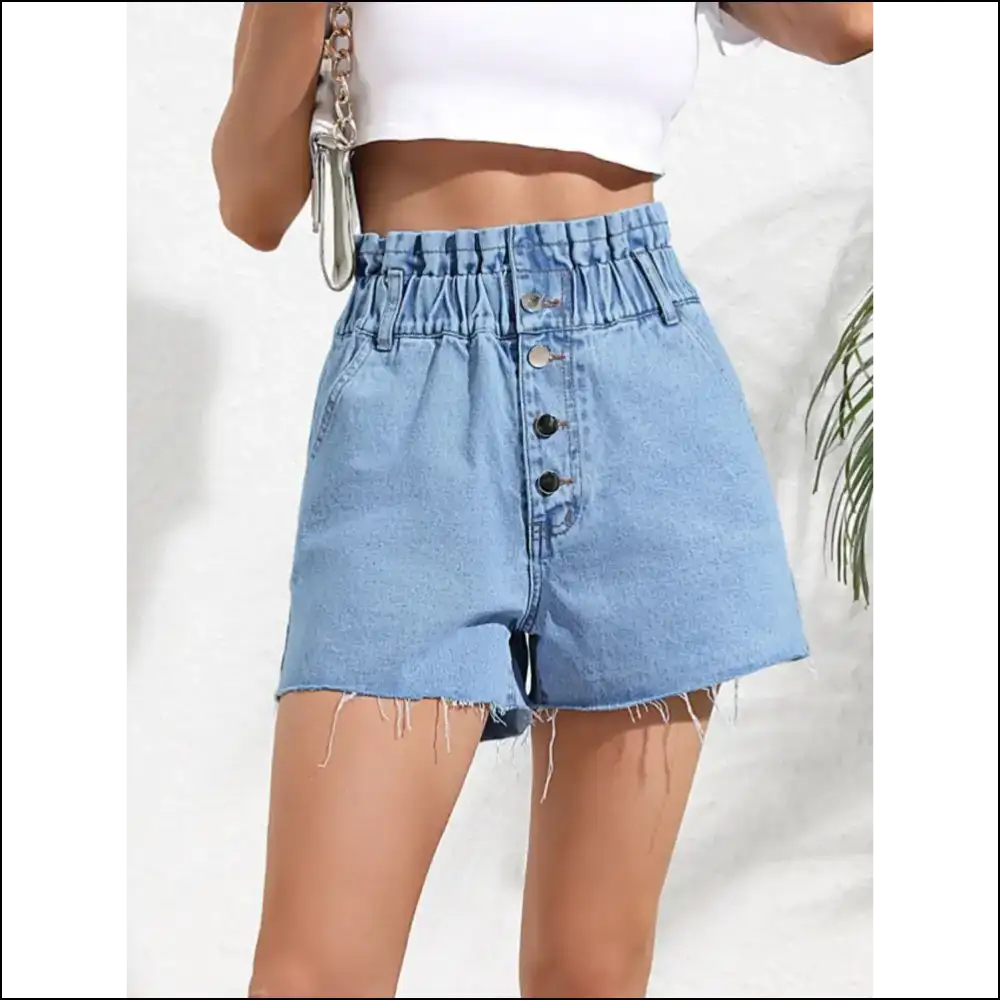 Chic Denim Shorts with Pockets
