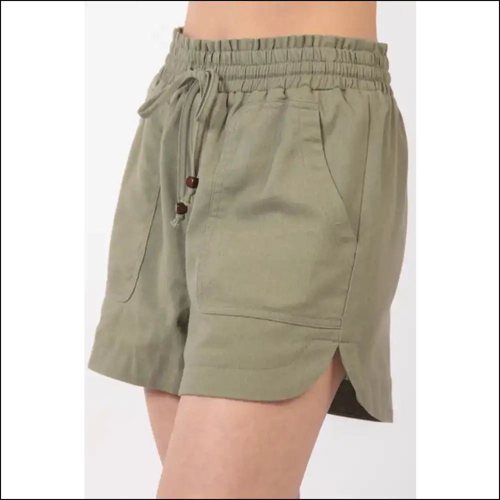 Eco-chic Drawstring Linen Shorts