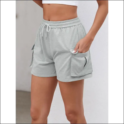 Chic Drawstring Elastic Waist Shorts with Pockets