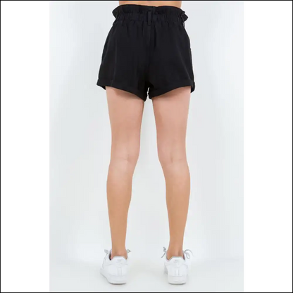 American Bazi High Waist Paper Bag Shorts