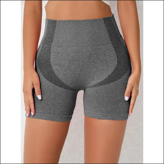 Chic High Waist Active Shorts for Stylish Comfort - Dark Gray / s