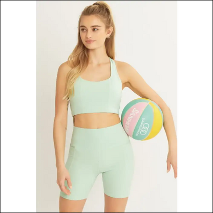 Love Tree High Waist Active Shorts - Trendy & Chic