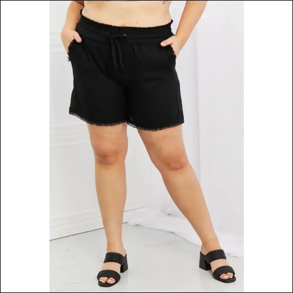 Zenana Seaside Linen Shorts for Women