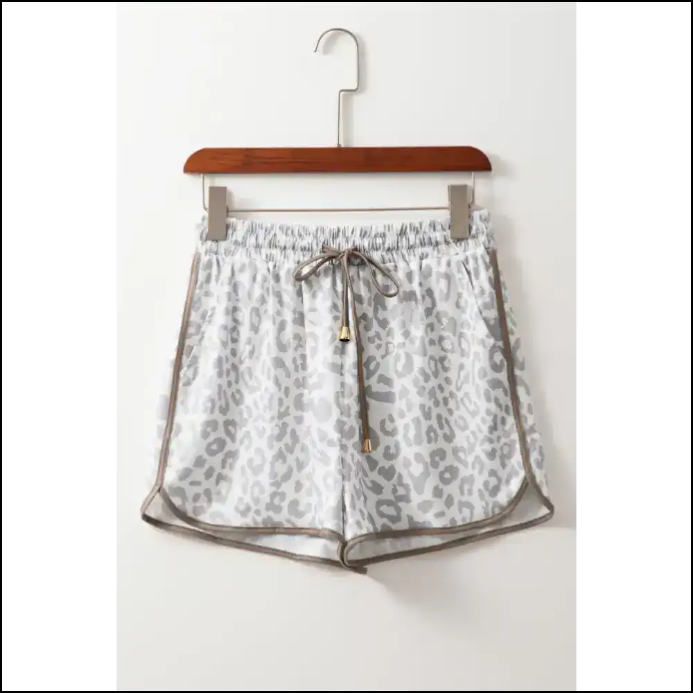 White Leopard Chic Shorts: so Comfy It’s Criminal! 🐆 Needful Things Shorts