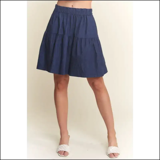 Adora Wide Leg Denim Shorts - your Go-to Summer Chic! - Dark Navy / m