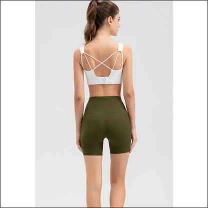 Chic Wide Waistband Slim Fit Sports Shorts
