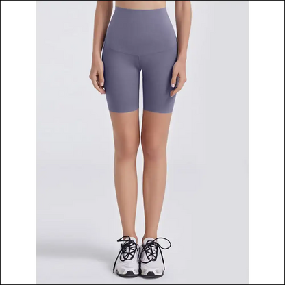 Chic Wide Waistband Sports Shorts for Women - Lavender / Xl